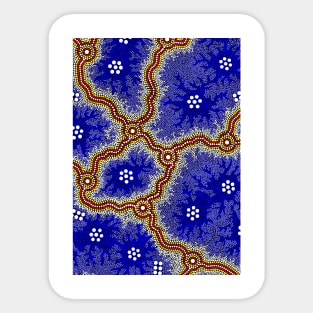 Aboriginal Art - Water Wetlands Sticker